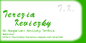 terezia keviczky business card