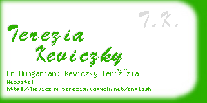 terezia keviczky business card